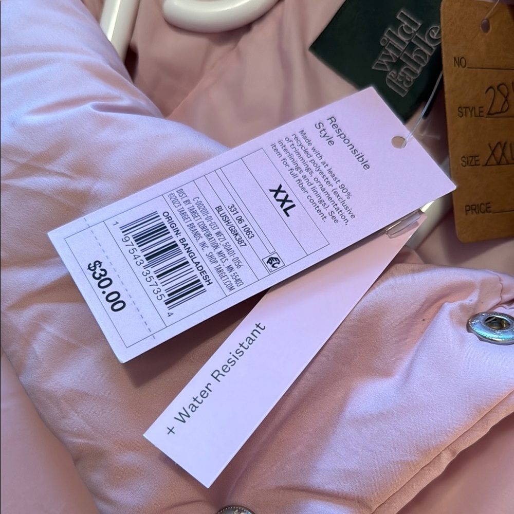 Wild Fable Pink Puffer Jacket - Picture 4 of 4